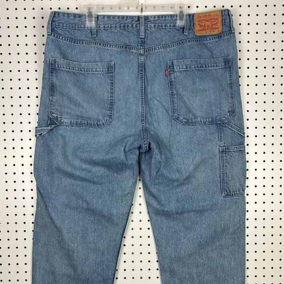 Levi's Carpenter Blue Jeans 40x32 Baggy Wide Leg Skate Cotton Work Wear 90s Y2K - Picture 2 of 9